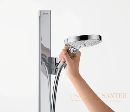 душевой набор hansgrohe raindance select s 27646000, 120 3jet со штангой 150 см и мыльницей, хром