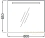 зеркало с подсветкой jacob delafon parallel 80x65 eb1413-nf