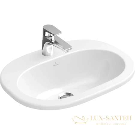 раковина villeroy & boch o.novo 41615601 56х40,5 см, альпийский белый