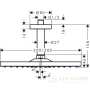 верхний душ hansgrohe raindance e 300 1jet 26250670 с потолочным присоединением, черный матовый