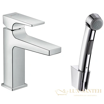 смеситель для раковины hansgrohe metropol 110 32522000 с гигиеническим душем