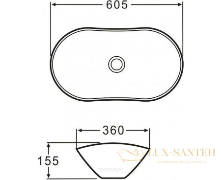 раковина-чаша belbagno bb1404-h301 60 см, черный матовый