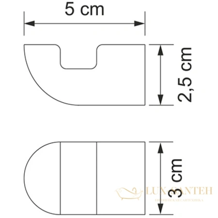 крючок wasserkraft kammel k-8323, хром