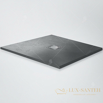 душевой поддон rgw stone tray 16152100-02 из искусственного камня st-g 100х100, графит