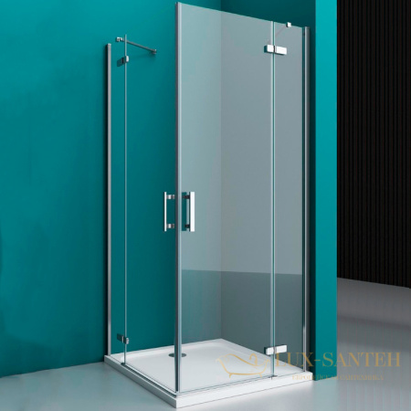 душевой уголок belbagno kraft kraft-ah-22-120/80-c-cr-r 120х80 см профиль хром, стекло прозрачное 