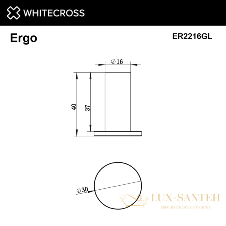 крючок whitecross ergo er2216gl, золото