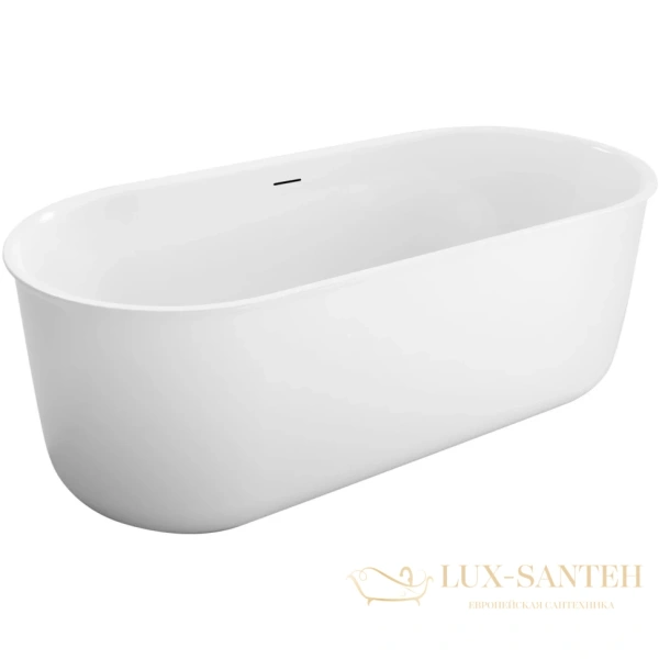 ванна акриловая свободностоящая 170,5x78 см belbagno bb709-1700-780, белый глянцевый