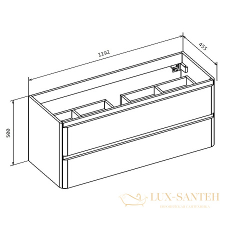 тумба под раковину belbagno albano albano-1200-2c-so-rng 120 см подвесная, rovere nature grigio