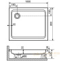акриловый поддон rgw acrylic 16180290-11 для душа style 100x90, белый