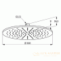 верхний душ 300 мм, kludi a-qa 6433091-00, белый