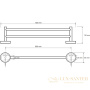 полотенцедержатель bemeta trend-i 104104058e двойной, хром темно-синий