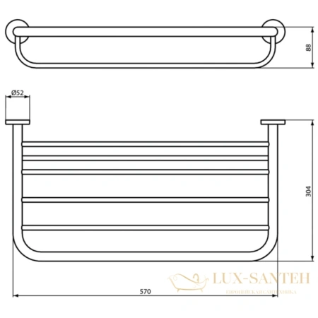 полка для полотенец ideal standard iom a9106aa 60 см, хром