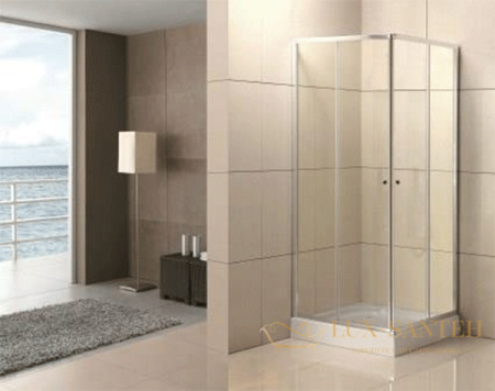 душевой уголок belbagno uno uno-195-ah-2-120/80-c-cr 120x80 см профиль хром, стекло прозрачное 