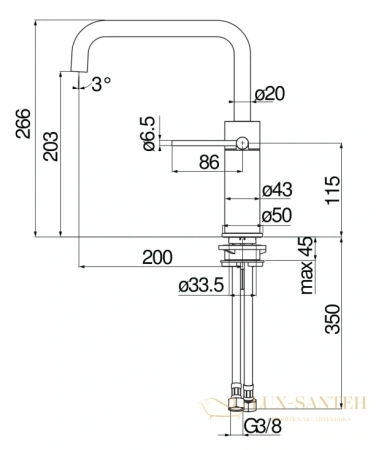 смеситель для кухни nobili velis, ve125134ix inox, цвет хром