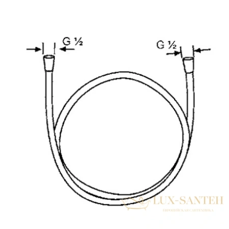 душевой шланг kludi logoflex 6105705-00 200 см, хром