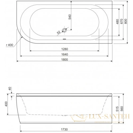 панель фронтальная cezares metauro metauro corner-180-scr-r-w37 180 см r, белый