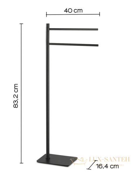 стойка: 2 полотенцедержателя gedy artu 1131(14), черный матовый