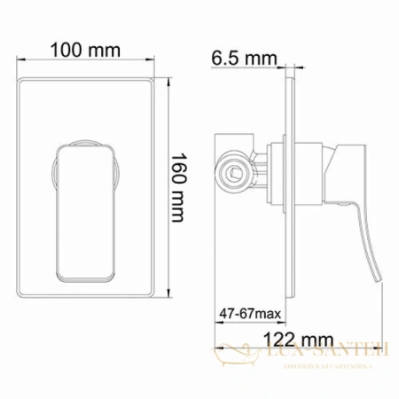 гигиенический комплект wasserkraft exter a01652, светлая бронза