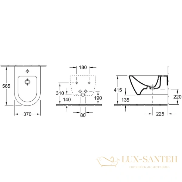 подвесное биде villeroy & boch subway 2.0 54000001, альпийский белый