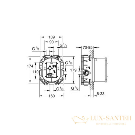 скрытая часть grohe rapido t 35500000 