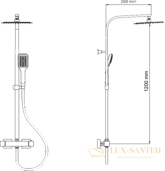 душевая система rgw shower panels 21140122-01 sp-22, хром