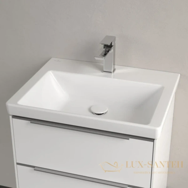 раковина villeroy & boch subway 3.0 4a706101 60х47 см, альпийский белый