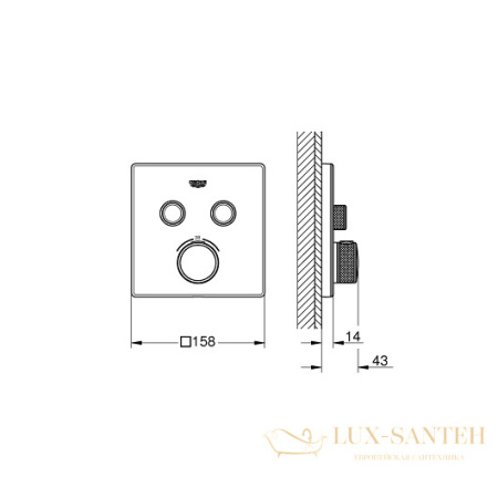 термостат grohe grohtherm smartcontrol 29156ls0, белый