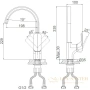 смеситель d&k berlin.technische da1432425 для кухни, черный матовый