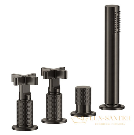 смеситель gessi inciso+ 58143.299 на борт ванны, black xl