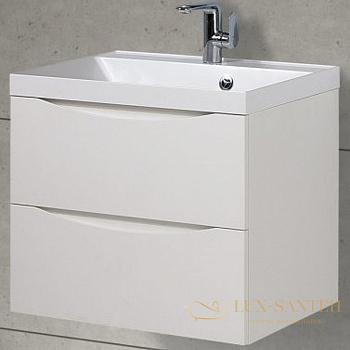 тумба под раковину belbagno marino marino-600-2c-so-bl-p 60 см подвесная, bianco lucido