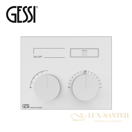 термостатический смеситель gessi hi-fi compact 63002.279 для душа, white cn