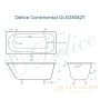 ванна чугунная delice continental 180х80 с антискользящим покрытием dlr230627-as, белый глянцевый