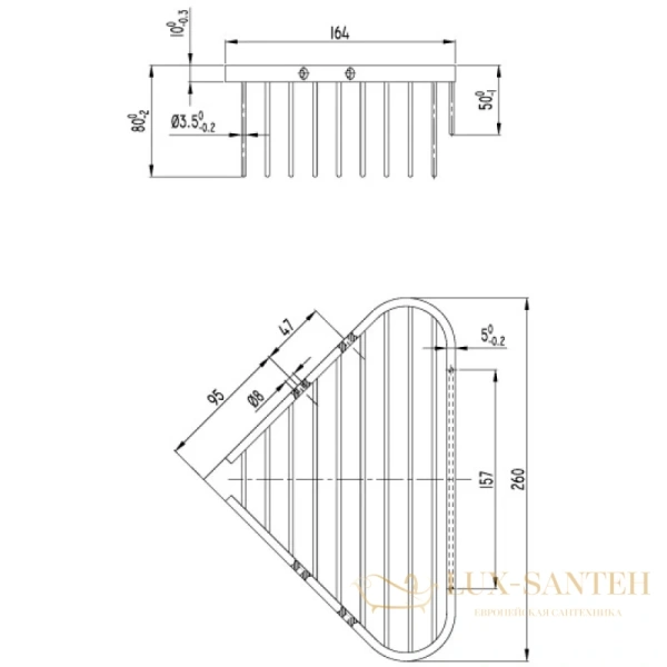 полка villeroy & boch elements-tender tva15100900061, хром