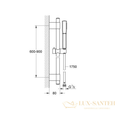 душевой гарнитур grohe rainshower grandera 26038000, хром