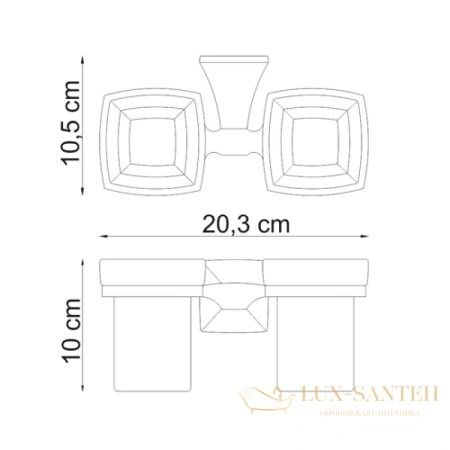 стакан двойной wasserkraft wern k-2528d, хром