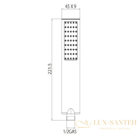 ручной душ bossini flat-one b00270.030, хром