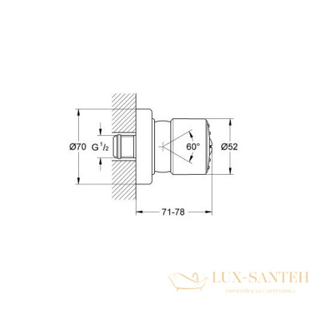 боковая форсунка grohe relexa 50 28198000, хром