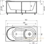 акриловая ванна aquatek афродита 150x70 afr150-0000043 без гидромассажа, с фронтальным экраном (слив справа)