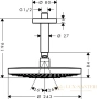 верхний душ hansgrohe raindance select s 240 2jet 26467400 с потолочным подсоединением, ½’ белый/хром