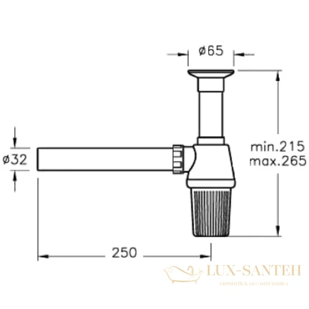 сифон vitra a45109 для раковины 1 1/4"-32, белый