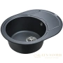 кухонная мойка paulmark oval pm316502-blm, черный металлик