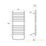 полотенцесушитель 500x800 электрический point альфа pn05158se п12 левый/правый, хром