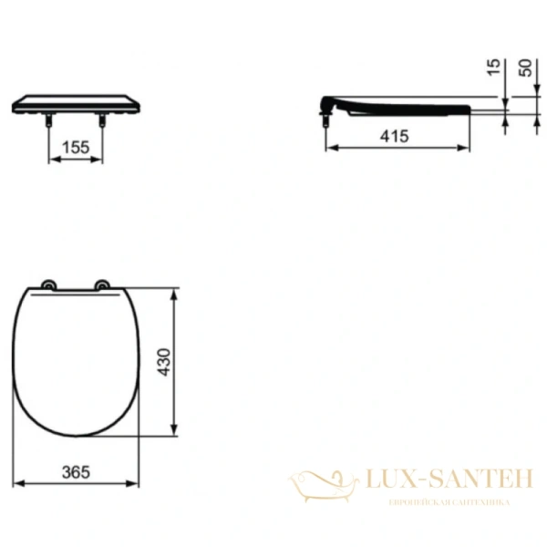 сиденье ideal standard connect e772401 с крышкой, с микролифтом, белый