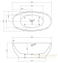 ванна акриловая свободностоящая abber ab9207, белый глянцевый