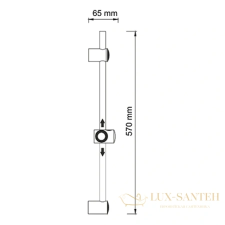 стойка для душа wasserkraft isar a049 57 см, темная бронза