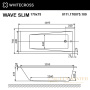 ванна whitecross wave slim 170x75 "soft", 0111.170075.100.soft.cr, белый