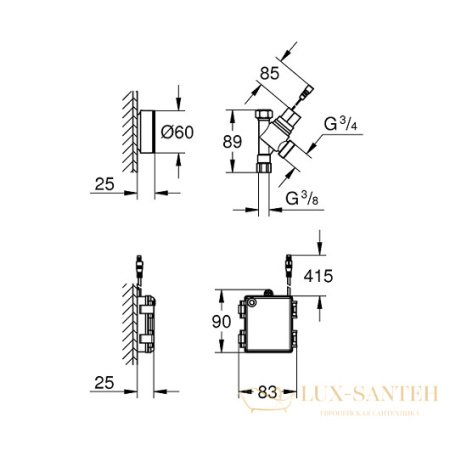 электронный запорный вентиль grohe switch 40402000 для посудомоечной машины, белый