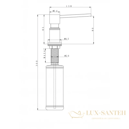 дозатор paulmark kraft d003-cr 350 мл, хром