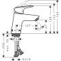 смеситель для раковины hansgrohe logis 71076000, хром