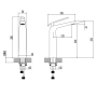 смеситель для умывальника lemark melange lm4909cw высокий, монолитный, хром/белый